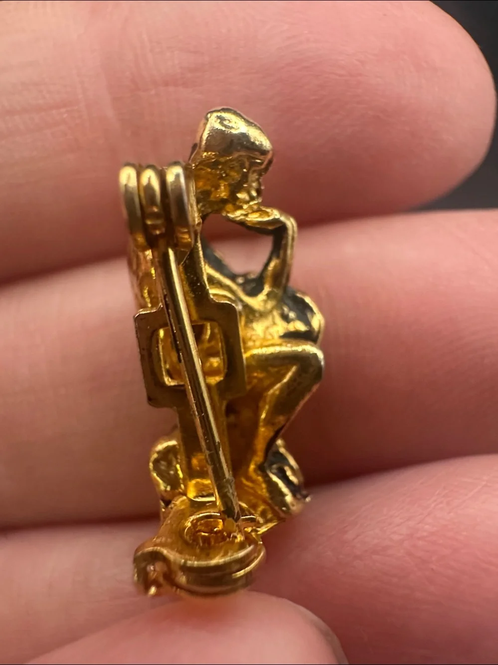 Michelangelo The Thinker Statue Sculpture 3-D Lapel Pin